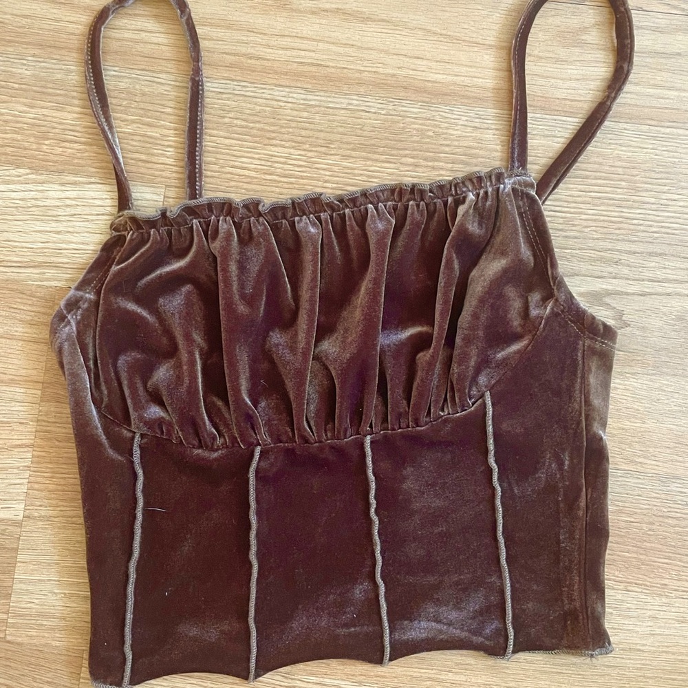 Brandy velvet top.